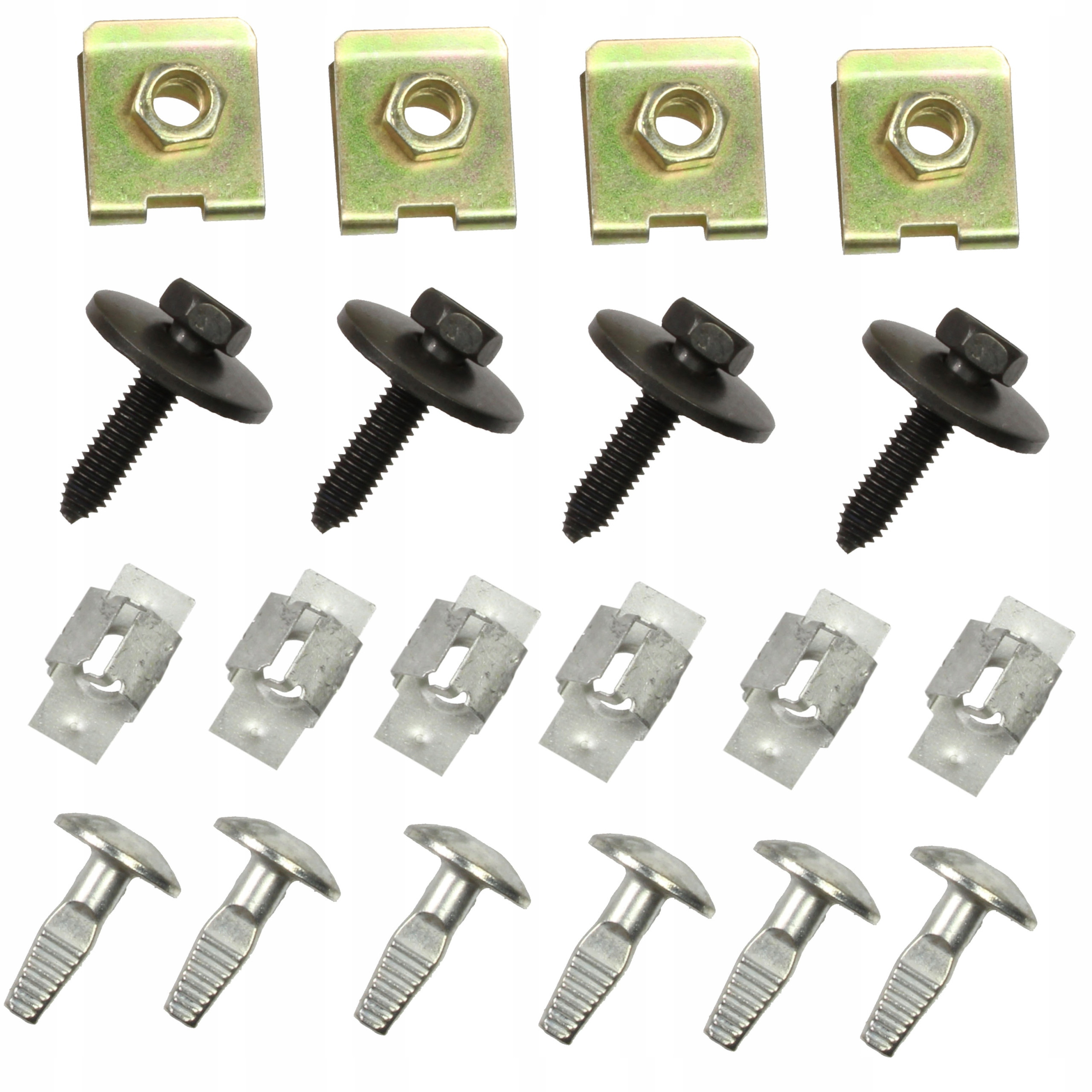 Kit 12 Clips Carénage Plaque Immatriculation M6 - Fixations Métalliques Universelles Pour Moto Et Voiture