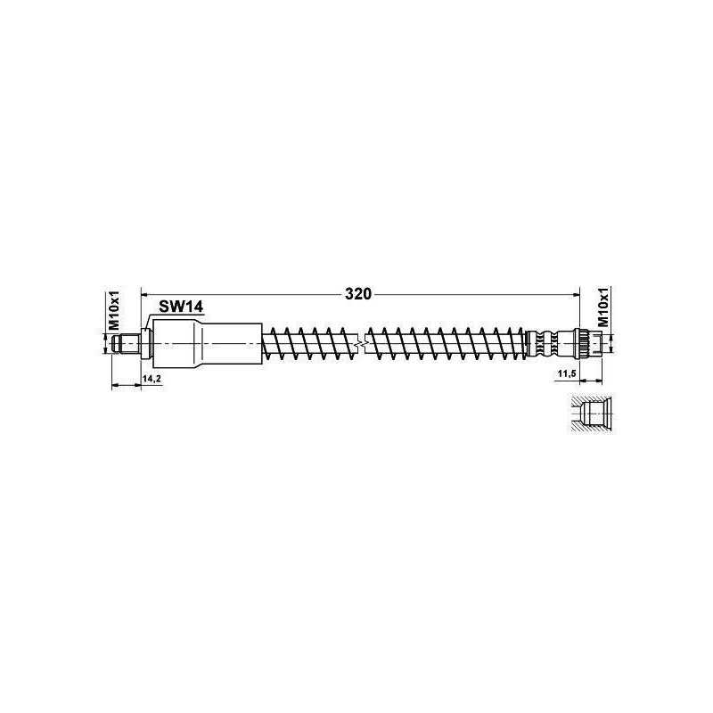 Flexible de Frein Avant - Renault Clio 2 Tous modeles 3331