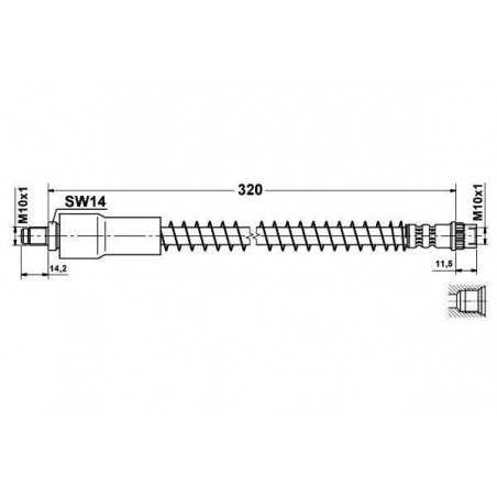 Flexible de Frein Avant - Renault Clio 2 Tous modeles 3331