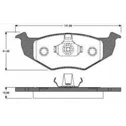 Plaquettes de Frein Avant - cordoba ibiza toledo golf 3 vento polo 215.2