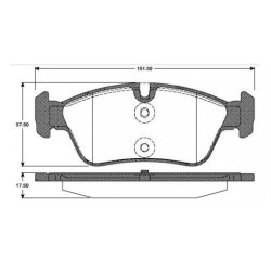 Plaquettes de Frein Avant - bmw e46 serie 3 Z3 Z4 101110139