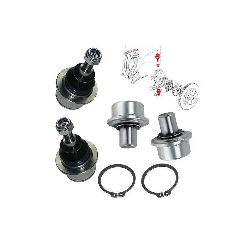 4x Rotules, pivots de suspension Renault Clio 3 RS Megane 3 RS 01.515 *2 + 01.514*2