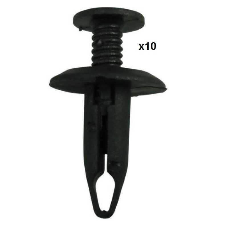 10x Clips Pare Choc, Pare Boue - Ford Fiesta Focus VCF391*10
