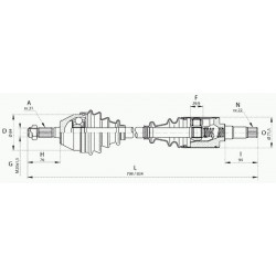 Cardan Arbre de Transmission Droit - Peugeot 106 Citroen Ax Saxo 1.4 i D 1.5 Diesel roue 4 trous NPWCT003