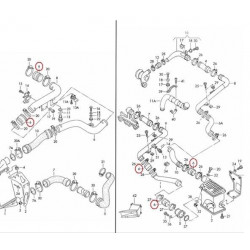 Durite de Turbo - Audi A4 A6 Vw Passat Golf 3 Vento Seat Toledo 1.9 Tdi 90cv 110cv GPPVW003