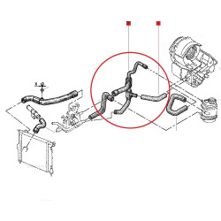 Durite de Radiateur de Chauffage - Renault Clio 1.9D 08927