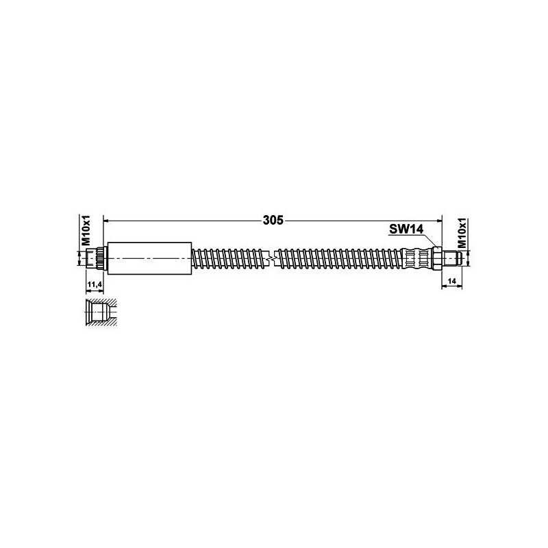 Flexible de Frein Avant - Peugeot 206 4806c1