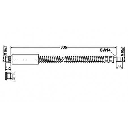 Flexible de Frein Avant - Peugeot 206 4806c1