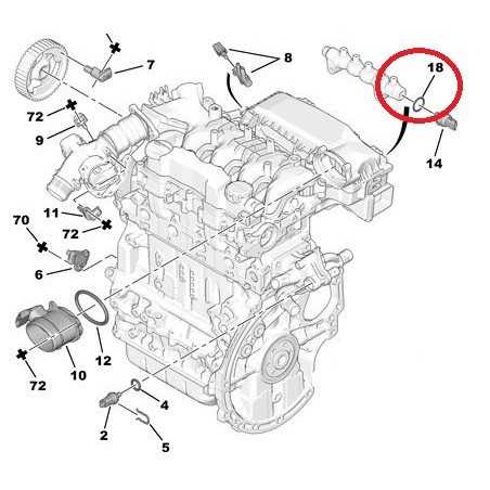 Capteur de pression de rampe de carburant Peugeot Citroen 1.4 / 1.6 Hdi  Sensata