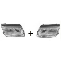 2x Optique de Phares Avant D+G Sans Anti Brouillard - VW Passat 3B 9042501+9042502