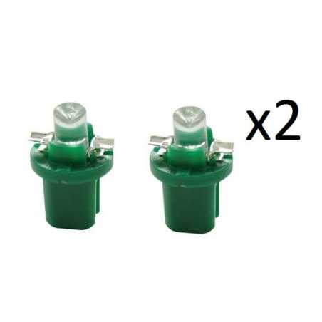 2x Ampoules LED B8.5d - Creuse Verte 12V tableau de bord / feux de signalisation L004G