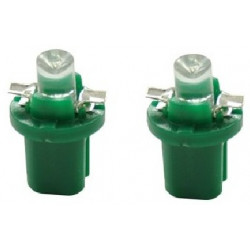 2x Ampoules LED B8.5d - Creuse Verte 12V tableau de bord / feux de signalisation L004G