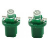 2x Ampoules LED B8.5d - Creuse Verte 12V tableau de bord / feux de signalisation L004G