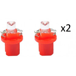 2x Ampoules LED B8.50 1 x Flux creuse rouge 12V L004R