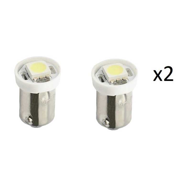 2x Ampoules LED BA9S SMD 5050 - Blanche 12V L008W