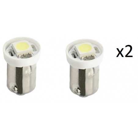 2x Ampoules LED BA9S SMD 5050 - Blanche 12V L008W