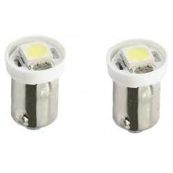 2x Ampoules LED BA9S SMD 5050 - Blanche 12V L008W