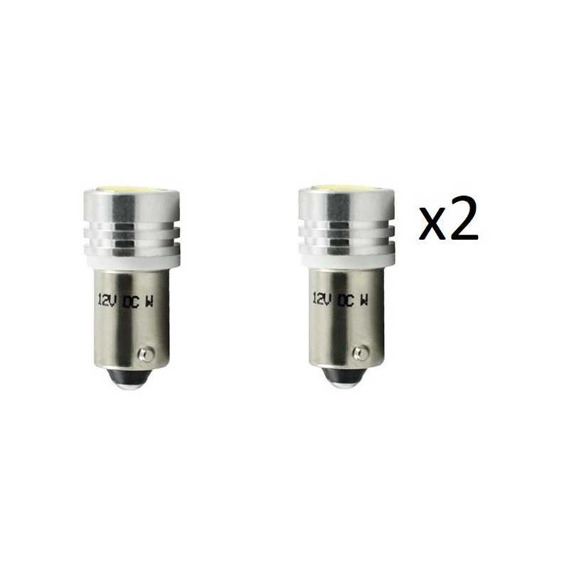 2x Ampoules LED BA9S HP 1W Blanche - 12V L016W