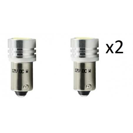 2x Ampoules LED BA9S HP 1W Blanche - 12V L016W