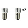 2x Ampoules LED BA9S HP 1W Blanche - 12V L016W