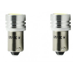 2x Ampoules LED BA9S HP 1W Blanche - 12V L016W