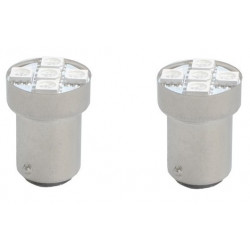 2x Ampoules LED BAY15d SMD 5050 Blanche - 12V L037W