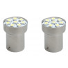 2x Ampoules LED BA15s G18 SMD 5050 Blanche - 12V L088W