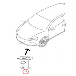 Set de grille plus couvertures d'antibrouillard pour pare-choc avant, en  noir brillant et de style nid d'abeille approprié pour VW Golf 6, à partir  du