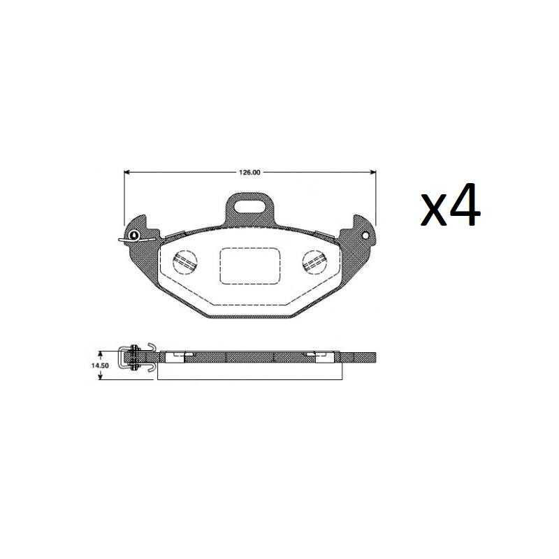 4x Plaquettes de Freins Arrière - RENAULT LAGUNA 2.2 TD 2686.00