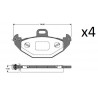 4x Plaquettes de Freins Arrière - RENAULT LAGUNA 2.2 TD 2686.00