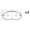 4x Plaquettes de Frein Avant - CITROEN JUMPER - PEUGEOT BOXER 101735309