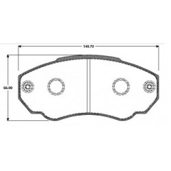 4x Plaquettes de Frein Avant - CITROEN JUMPER - PEUGEOT BOXER 101735309