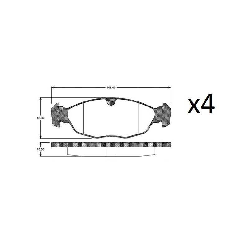 4x Plaquettes de Frein Avant - Opel Astra F Corsa A - B Tigra Vectra A 079.0