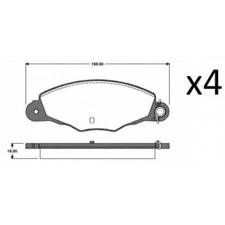 4x Plaquettes de Frein Avant - PEUGEOT 406 - 605 CITROEN XM - XANTIA 2659.04