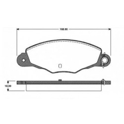 4x Plaquettes de Frein Avant - PEUGEOT 406 - 605 CITROEN XM - XANTIA 2659.04