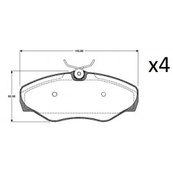 4x Plaquettes de Frein Avant - RENAULT ESPACE 3 - AVANTIME 283400