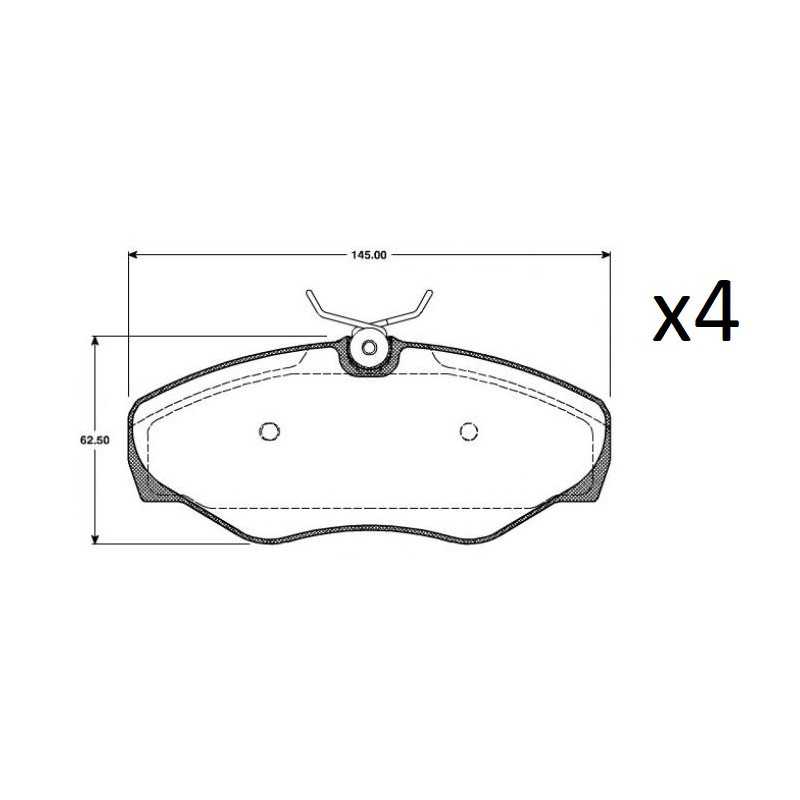 4x Plaquettes de Frein Avant - RENAULT ESPACE 3 - AVANTIME 283400