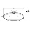 4x Plaquettes de Frein Avant - RENAULT ESPACE 3 - AVANTIME 283400