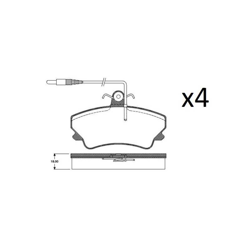 4x Plaquettes de Frein Avant - Renault Espace 2 LP822