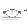 4x Plaquettes de Frein Avant - RENAULT LAGUNA 2 2962.00