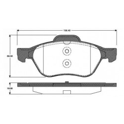 4x Plaquettes de Frein Avant - RENAULT LAGUNA 2 2962.00