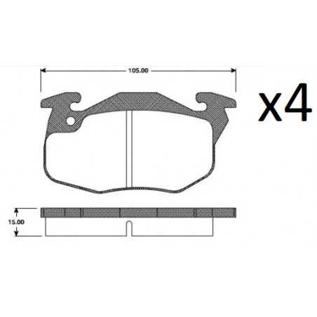 4x Plaquettes de Frein Avant - Renault Super 5 - Express 9415