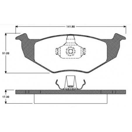 4x Plaquettes de Frein Avant - Vw Lupo Polo Seat Arosa Ibiza 215.0