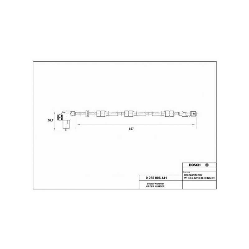 Capteur Abs Arriere - Citroen Xsara Peugeot 306 Disques BF-204003