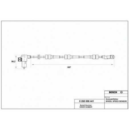 Capteur Abs Arriere - Citroen Xsara Peugeot 306 Disques BF-204003