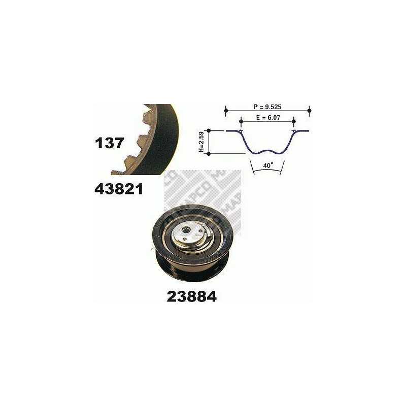 Kit Distribution - VW Golf PAssat Vento Caddy transporteurt T4 Audi 80 A4 Seat Ibiza Cordoba Inca 1.9d td Tdi 23820