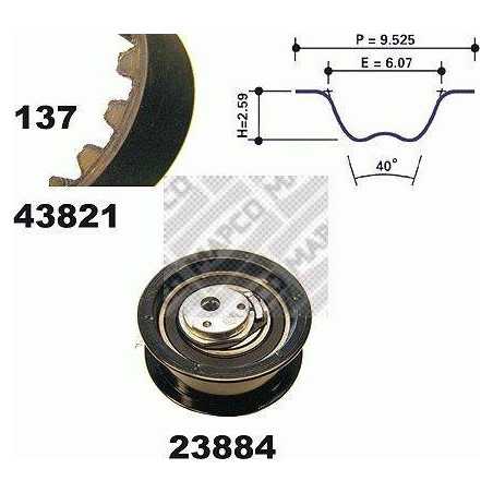 Kit Distribution - VW Golf PAssat Vento Caddy transporteurt T4 Audi 80 A4 Seat Ibiza Cordoba Inca 1.9d td Tdi 23820