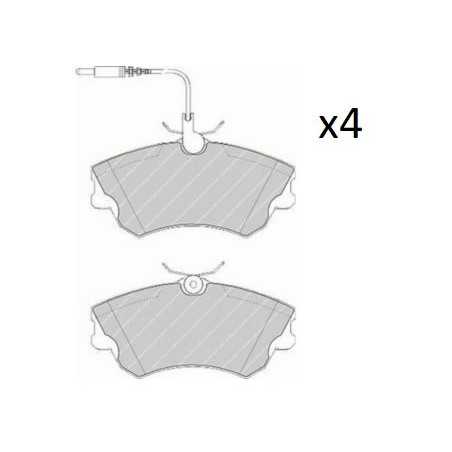 4x Plaquettes de Frein Avant - Renault Espace 3 2.2DT 2.0 i 101745159