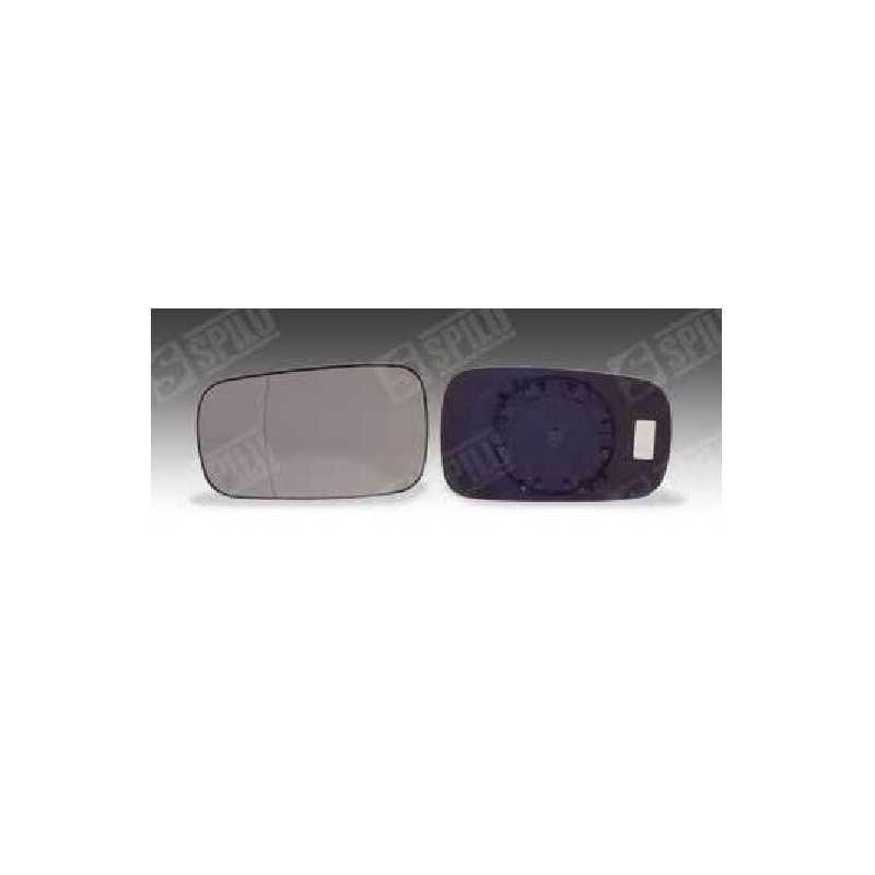 Glace de rétroviseur Droit bleu + support dégivrant électrique - Laguna 12464