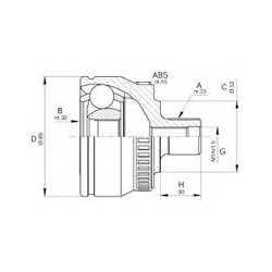 Kit Embout de cardan avec Souflet Audi A4, Volkswagen Passat NPZVW008